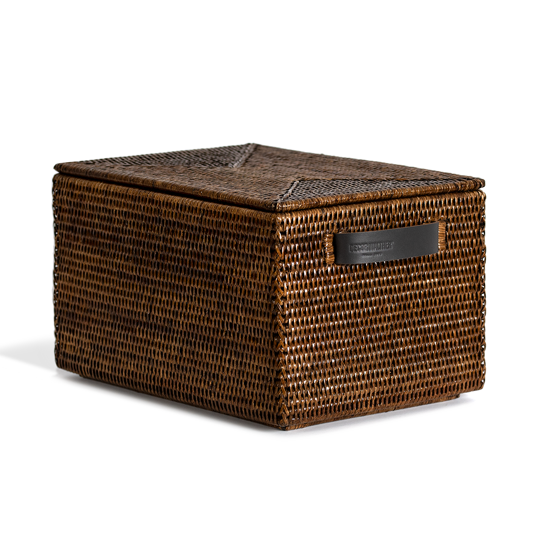 Decor Walther Basket Aufbewahrungsbox mit Deckel aus Rattan