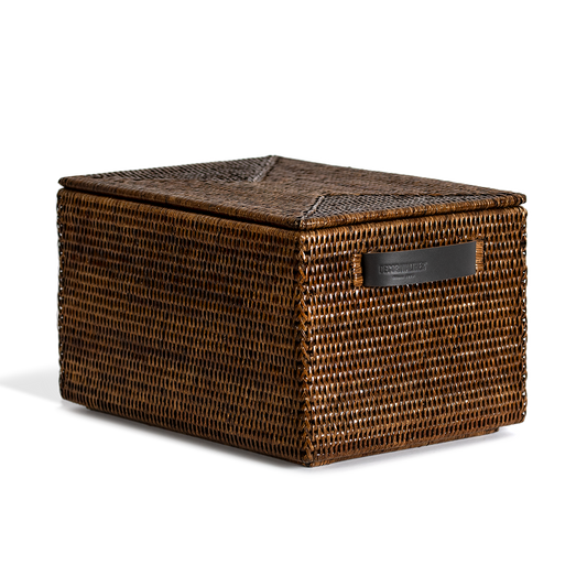 Decor Walther Basket Aufbewahrungsbox mit Deckel aus Rattan