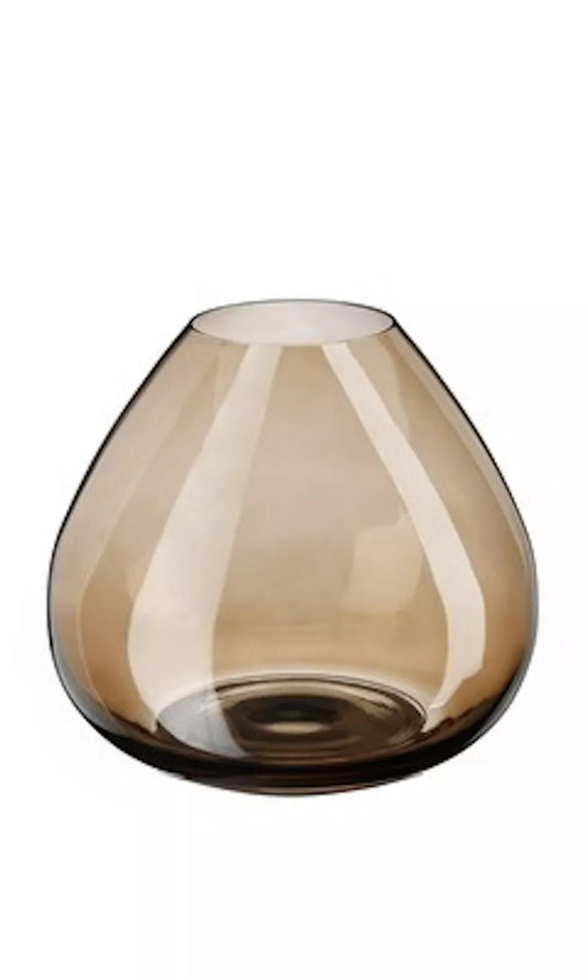 INGE-GLAS Vase hellbraun 16,5 cm